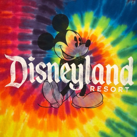Disney Parks Resort Mickey Mouse Rainbow Tie Dye Shirt | Size Medium - Picture 2 of 4